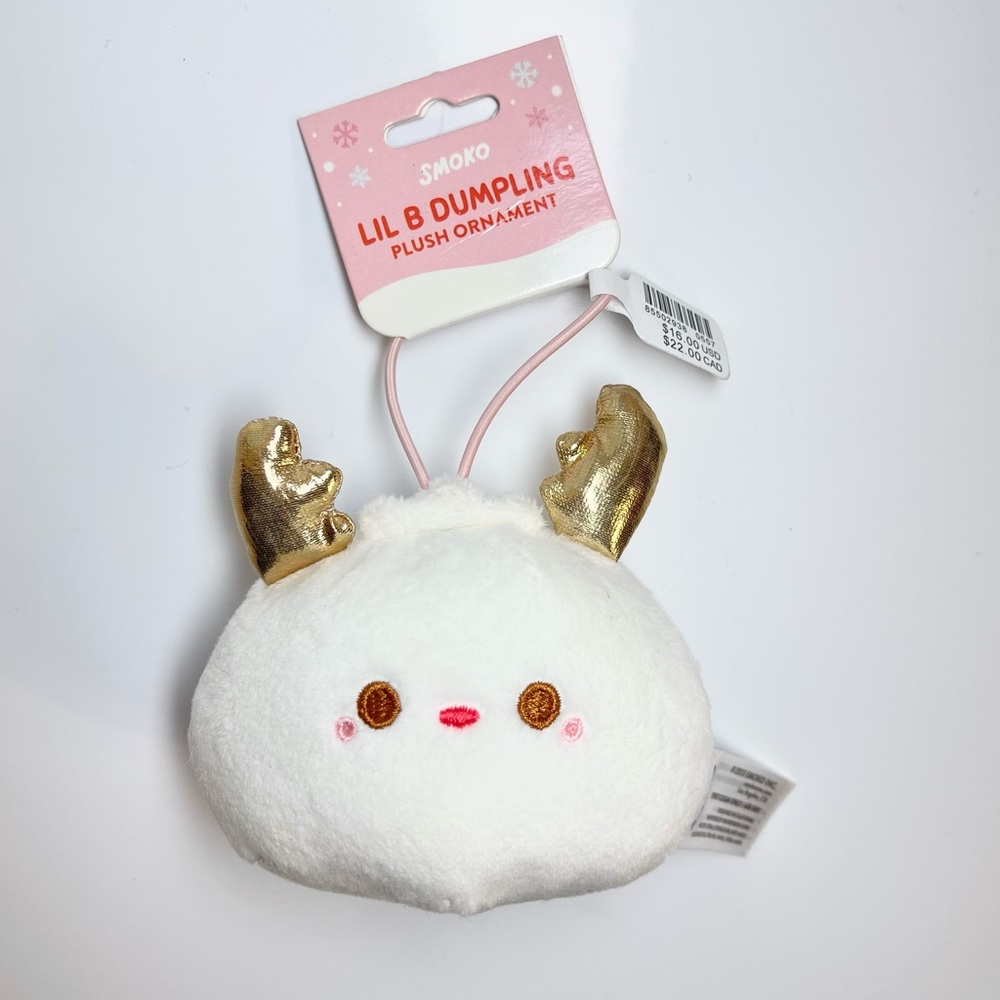 SMOKO Lil B Dumpling Plush Ornament White Wonton Holiday Kawaii